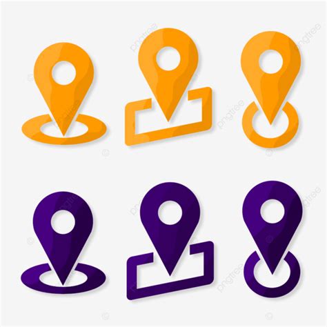 google map icon set png  psd