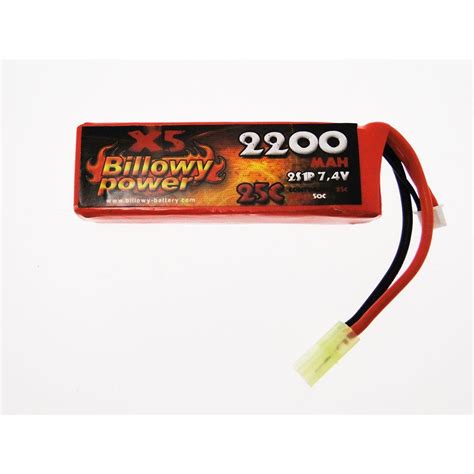 Batteria Lipo Litio 2200 MAH 7 4 V 25 C Billowy Power Batterie