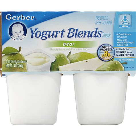 Gerber Yogurt Blends Snack 4 Ea Baby Food And Snacks Foodtown