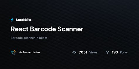 React Barcode Scanner StackBlitz