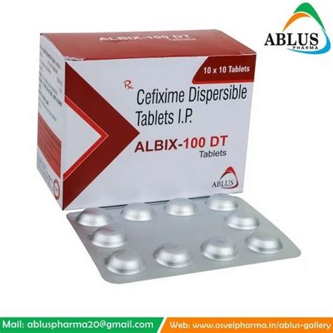 CEFIXIME 100MG DISPERSIBLE TABLET At Rs 950 Box Pharmaceutical