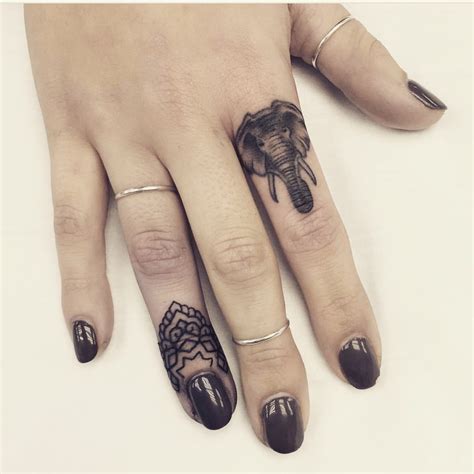 Elephant tattoo finger tattoo | Elephant finger tattoo, Elephant tattoos, Finger tattoos