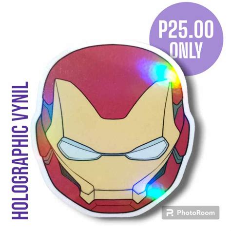 Marvel Chibi Iron Man Head Sticker Lazada Ph