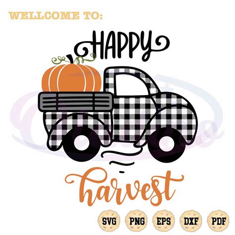 Pumpkin Thanksgiving Happy Harvest Svg Graphic Designs Files