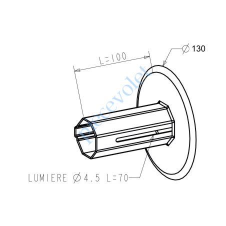 Zurflüh Feller A518 Flasque Coulissant ø 130 mm pour Tube Octo 40