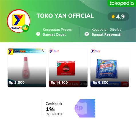 Toko Toko Yan Official Online Produk Lengkap And Harga Terbaik Tokopedia