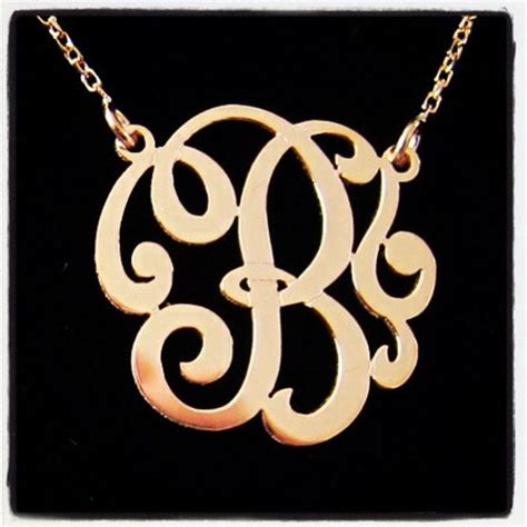 Mini 14k Gold Single Initial Monogram Necklace Etsy