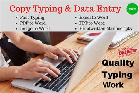 Copy Typing And Data Entry