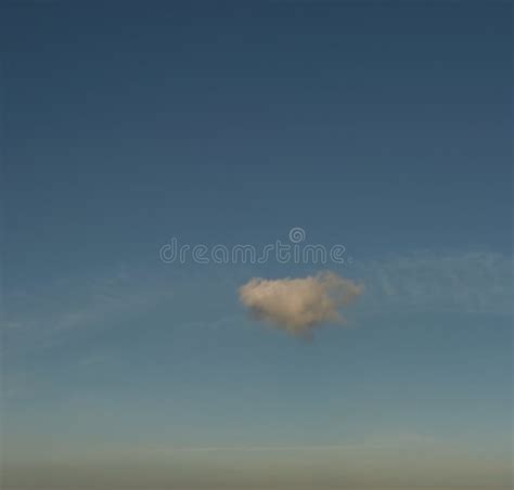 Lone Cloud Drifting Across Sky Panorama Format Stock Image Image Of