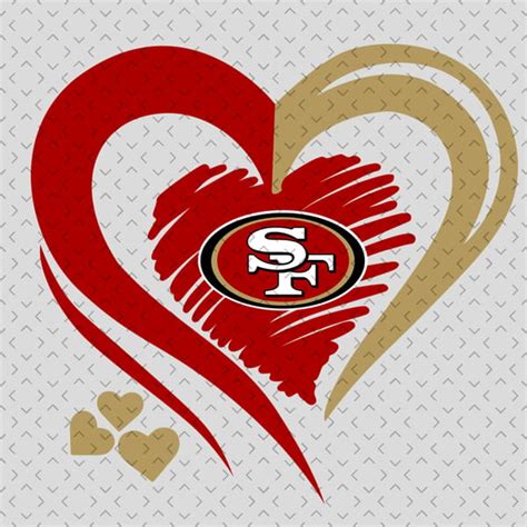 San Francisco 49ers Heart Logo Svg Sport Svg Football Svg Inspire