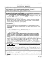 Willmore Test Review CELF 5 Docx EDUC 621 TEST REVIEW TEMPLATE Your