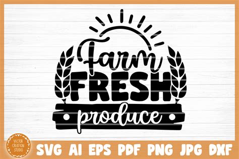 Farm Fresh Produce SVG Cut File By VectorCreationStudio | TheHungryJPEG