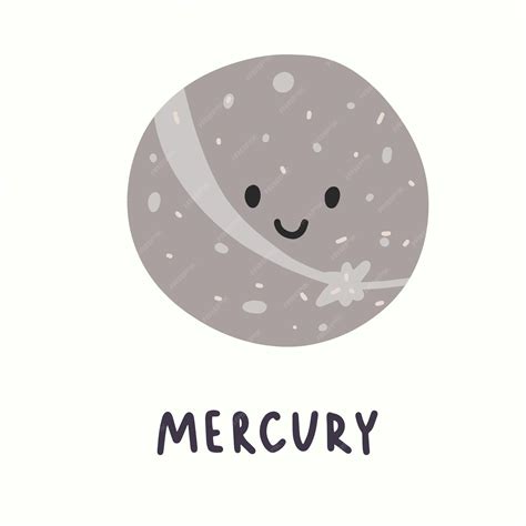 Ilustración Del Planeta Mercurio Con Estilo De Dibujo De Cara En Mano