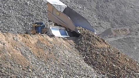 Dumping Mine Waste Near Ruth Nevada Youtube