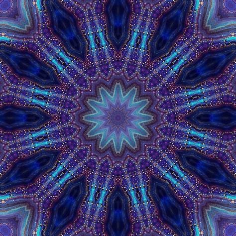 Premium Photo Abstract Mystic Blue Painted Picture Mandala Of