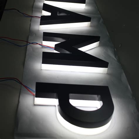 Halo Lit Led Built Up Lettering Customized Backlit Acrylic Channel