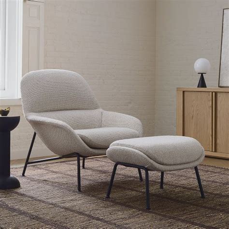 Fillmore Mid-Century Chair & Ottoman Set | West Elm