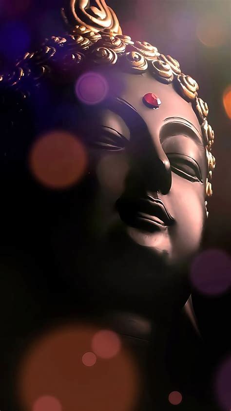 Gautam Buddha Black Statue Closeup Lord Siddhartha Gautama Hd Phone