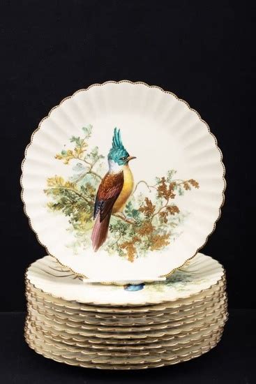 Bailey Banks Biddle Porcelain Bird Plate Set In United States