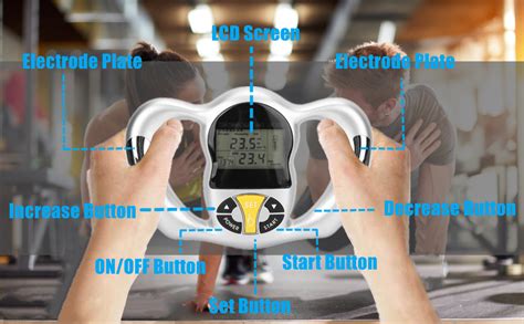 Handheld Body Fat Analyzer Portable Digital Health Monitor With Bmi Measurement Lcd Screen