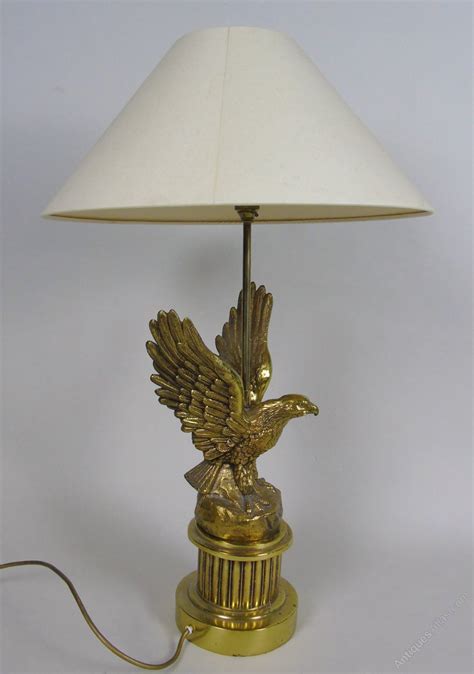 Antiques Atlas Good Quality Solid Brass Eagle Table Lamp