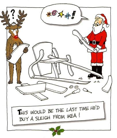 A Cartoon Depicting Santa Claus And His Sleigh