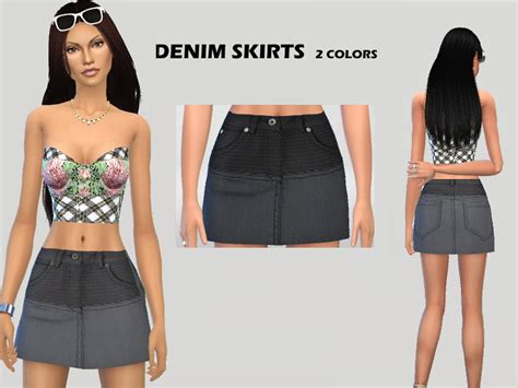 The Sims Resource Denim Skirt