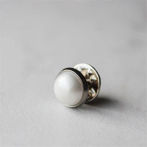 Pearl Tie Pin Pearl Pin For Men Pearl Wedding Tie Tack T Etsy