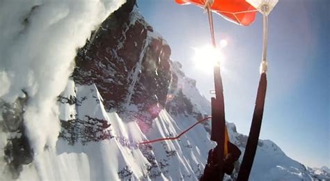 Gopro Hd Avalanche Cliff Jump With Matthias Giraud Vid O