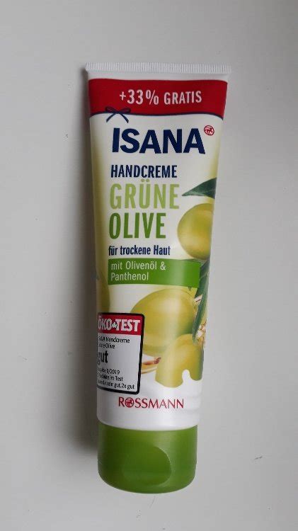 Isana Handcreme Gr Ne Olive Mit Oliven L Panthenol Ml Inci Beauty