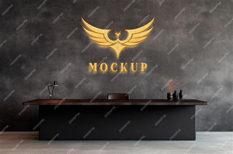 Premium Psd Realistic 3d Logo Mockup