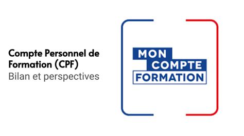 Le Compte Cpf Bilan Et Perspectives M Dia Des Pros De La Formpro