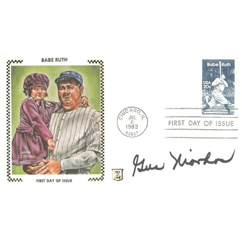 Gus Niarhos Signed 1983 Babe Ruth FDC Envelope With Babe Ruth Postage