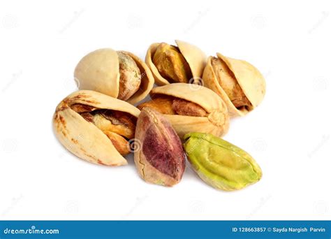 Pistachio Nuts Isolated On White Stock Image Image Of Diet Healthy