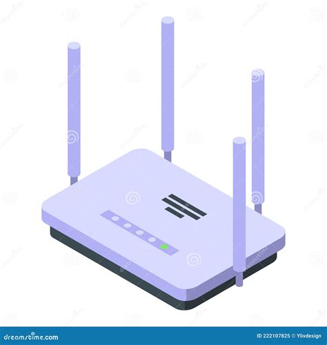 Wifi Router Icon Isometric Vector Wifi Modem Broadband Stock Vector