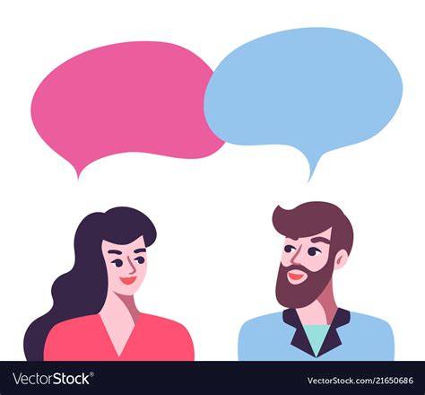 Man And Woman Talking Clipart