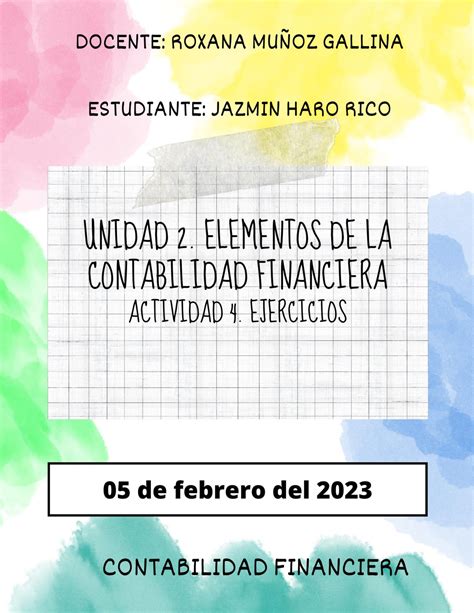 A Contabilidad Financiera Datos De Identificaci N Contabilidad