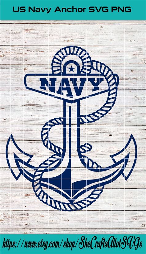 Us Navy Anchor Military Svg Png Etsy