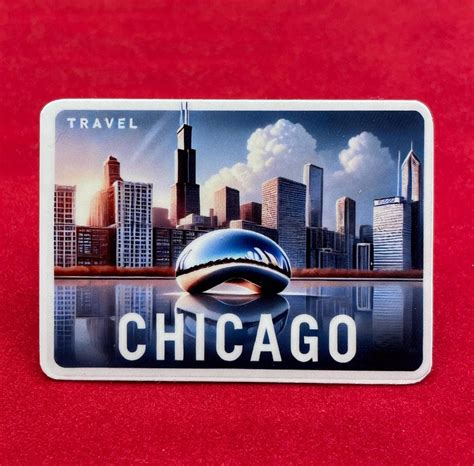 Chicago Stickers Weatherproof Sticker Travel Journal Suitcase