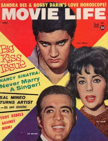 Elizabeth Taylor Elvis Presley Clu Gulager Movie Life Magazine April