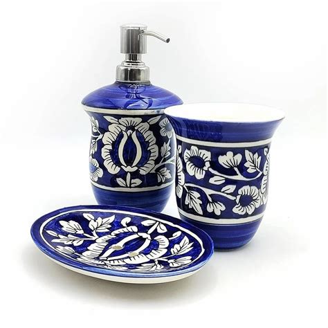 Sphinx Ceramic Bathroom Accessories Set Bath Set Of 3 Pieces Mughal