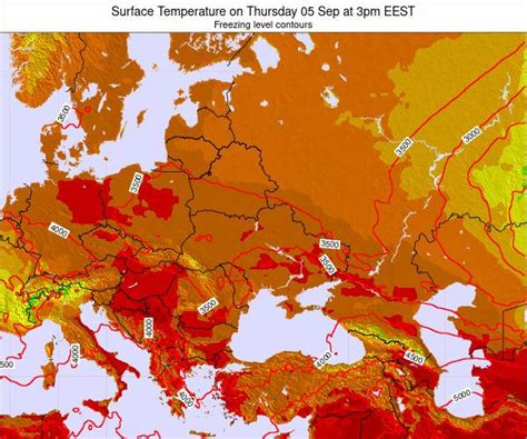 Ukraine Surface Temperature On Sunday 07 Mar At 2pm Eet