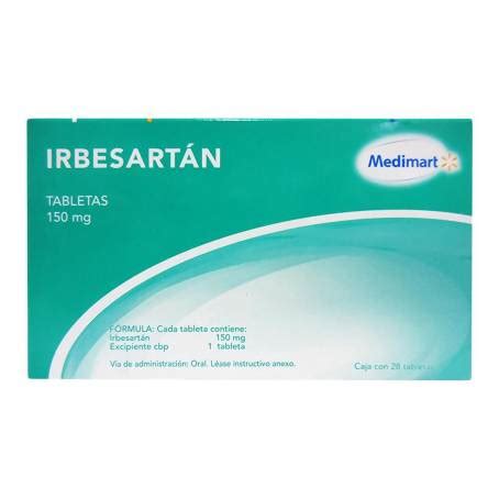 Irbesartán 150 mg con 28 Tabletas Sam s Club