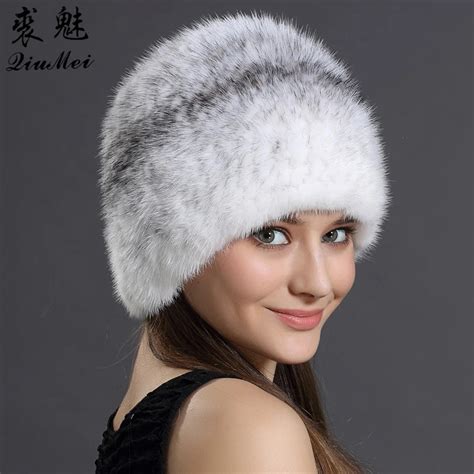 Women S Real Mink Fur Hats Beanies Winter Natural Fur Casual Female