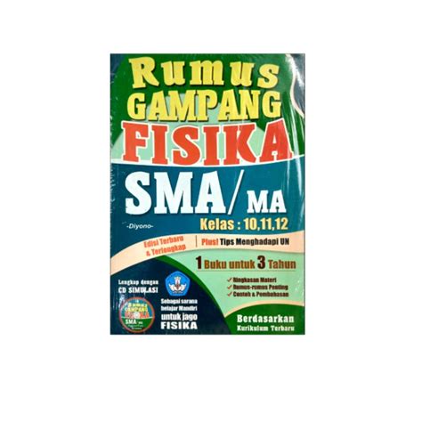 Jual Buku Rumus Gampang Fisika Untuk Anak SMA MA Kelas 10 11 12