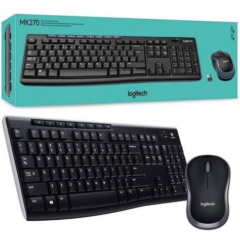 Kit De Teclado Y Mouse Logitech Mk Inal Mbrico Usb Negro Espa Ol