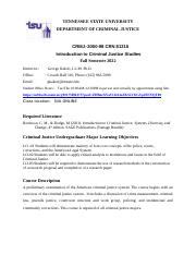 CRMJ 2000 Syllabus A Fall 2022 Kakoti 81215Online Docx TENNESSEE