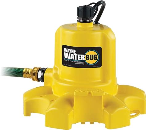 WAYNE WaterBUG 1 6 HP 1350 GPH Submersible Multi Flo Technology Water