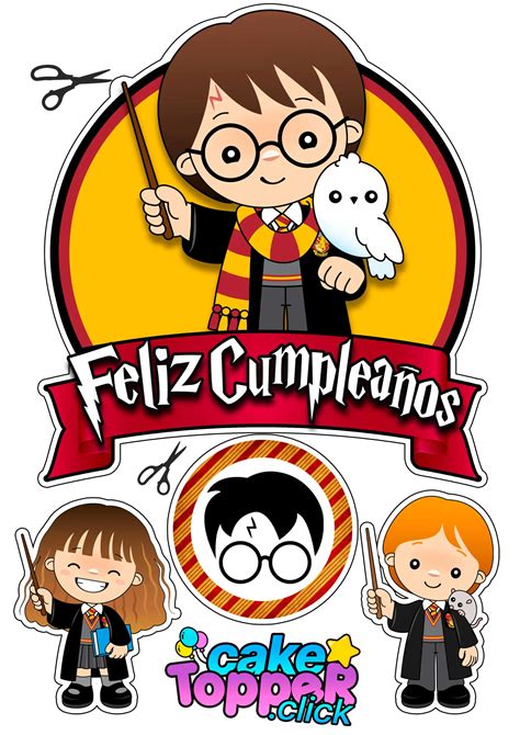 Harry Potter Cake Toppers Stickers Png Y Banderines Gratis