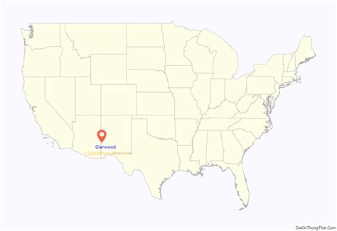 Map of Glenwood CDP, New Mexico